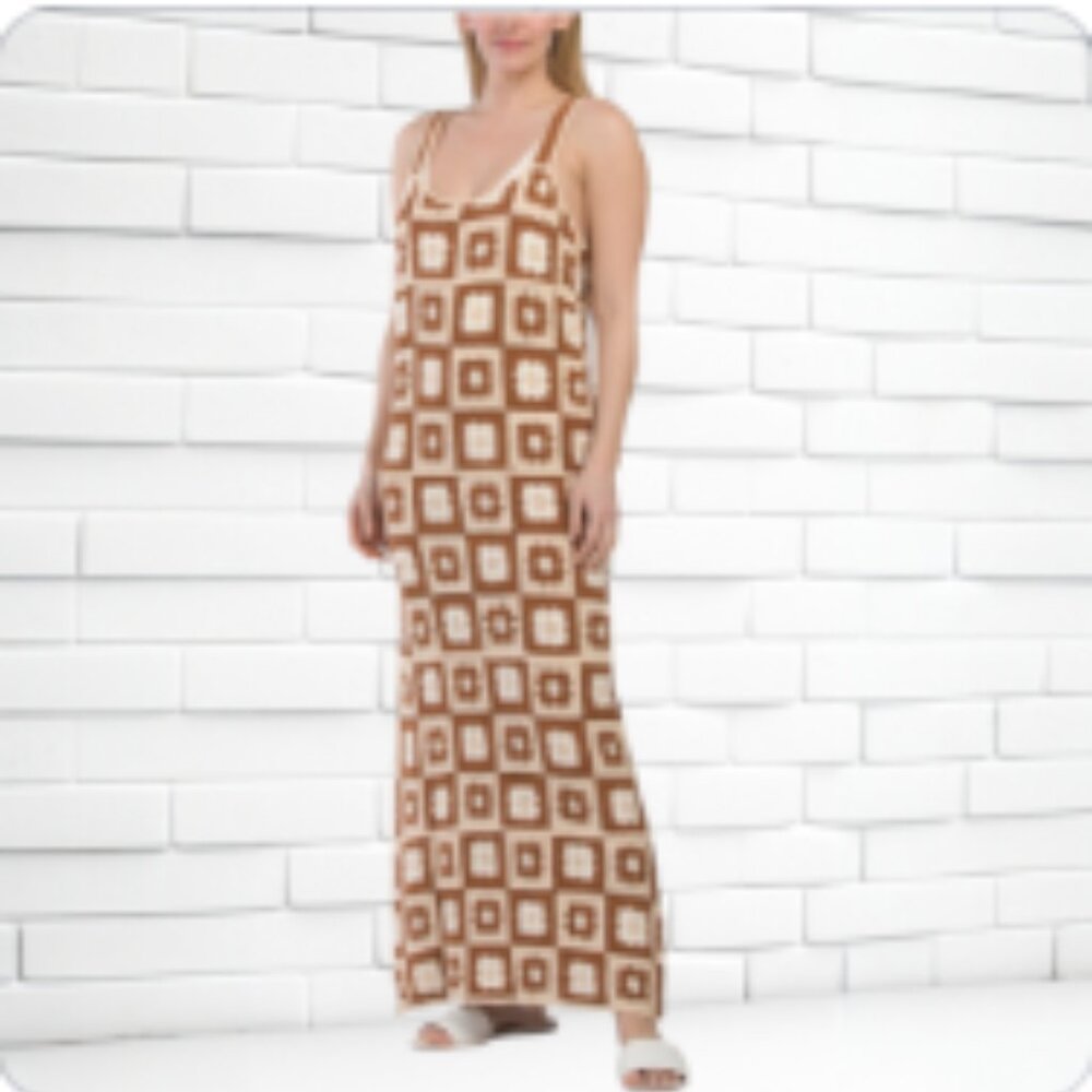 SOLITAIRE Crochet Cover-up Dress Long NWT Sz M